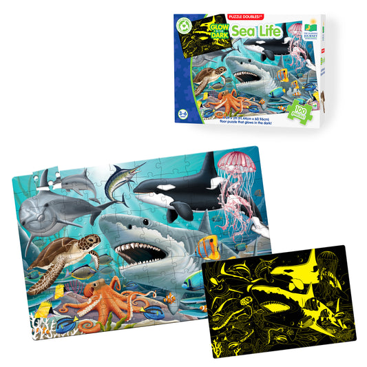 Puzzle Doubles! Glow in the Dark - Sea Life