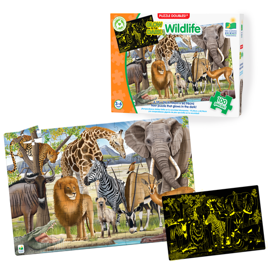 Puzzle Doubles! Glow in the Dark - Wildlife