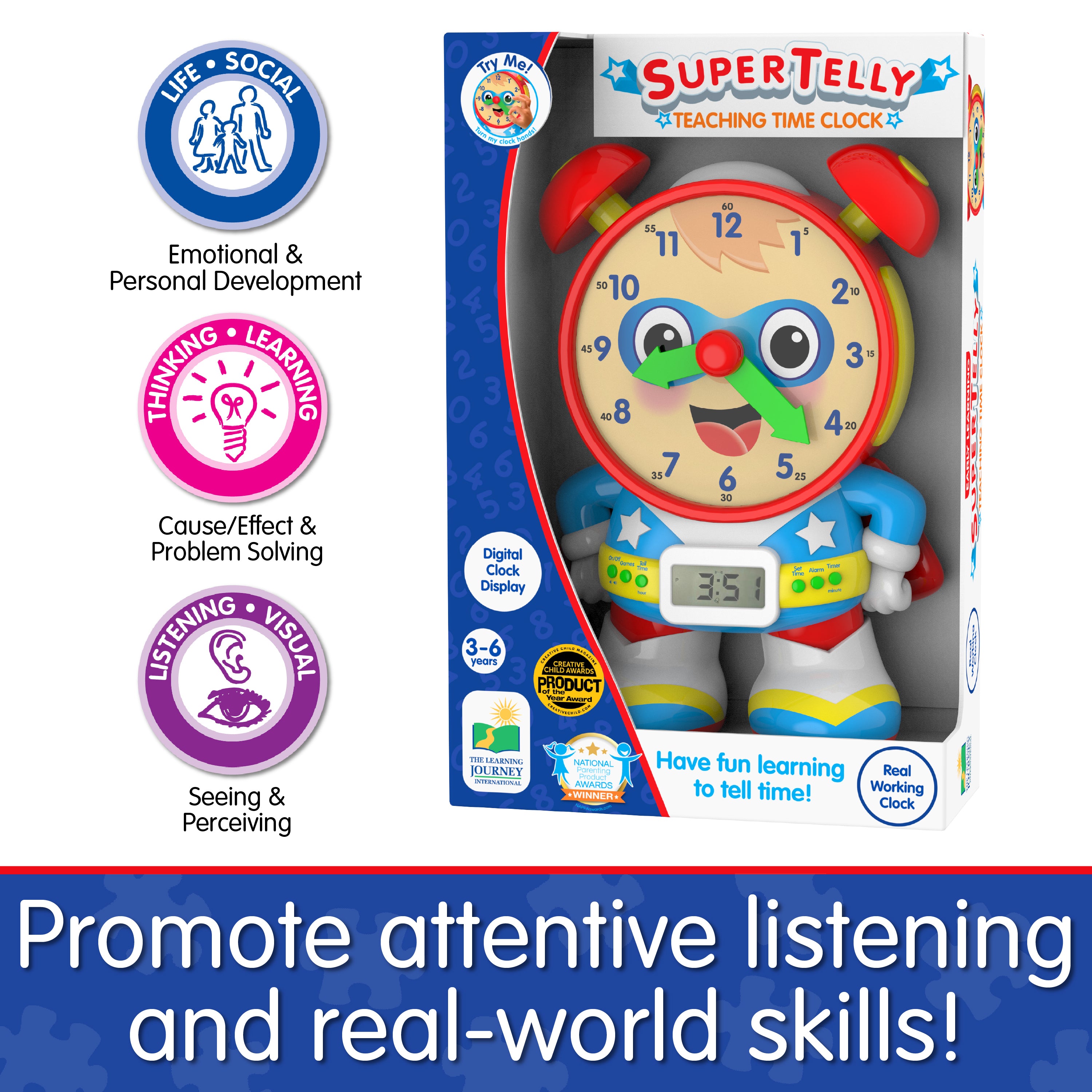 Super Telly Teaching Time Clock – The Learning Journey