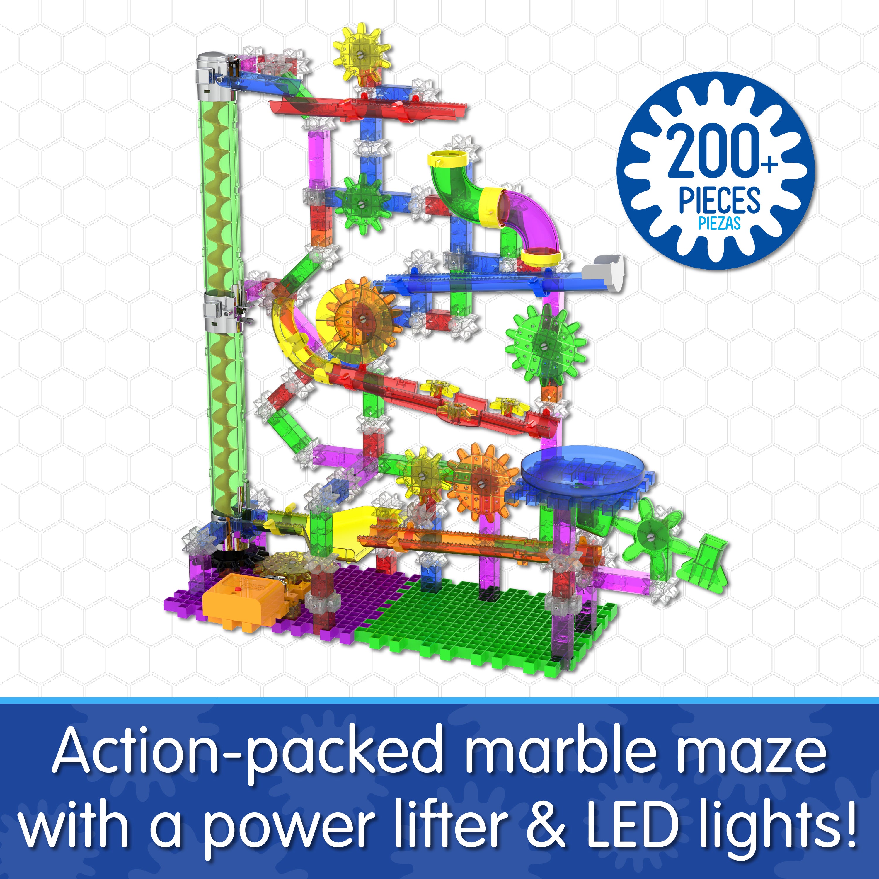 Techno Gears Marble Mania - Extreme GLO (200+ pcs) – The Learning Journey